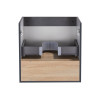 Купити Тумба підвісна Qtap Robin 600х580х437 Graphite/Whitish oak QT1374TPВ6002GWO , QT1374TPВ6002GWO / SD00045860 , в категории Шафи під умивальник , от бренда Qtap  Інтернет-магазин сантехніки ✓ Кращі ціни на ринку ✓ Величезний вибір ✓ Гарантія ✓ Заходь