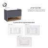 Купить Тумба подвесная Qtap Robin 700х580х437 Графит/Светлый дуб QT1374TPВ7002GWO , QT1374TPВ7002GWO / SD00045861 , в категории Шкафы под умывальник , от бренда Qtap  Интернет-магазин сантехники ✓ Лучшие цены на рынке ✓ Огромный выбор ✓ Гарантия ✓ Заходит