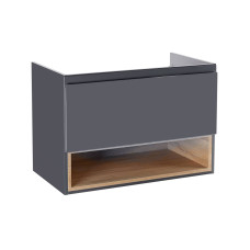 Тумба підвісна Qtap Robin 700х580х437 Graphite/Whitish oak QT1374TPВ7002GWO