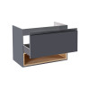 Купити Тумба підвісна Qtap Robin 800х580х437 Graphite/Whitish oak QT1374TPВ8002GWO , QT1374TPВ8002GWO / SD00045862 , в категории Шафи під умивальник , от бренда Qtap  Інтернет-магазин сантехніки ✓ Кращі ціни на ринку ✓ Величезний вибір ✓ Гарантія ✓ Заходь