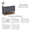 Купити Тумба підвісна Qtap Robin 800х580х437 Graphite/Whitish oak QT1374TPВ8002GWO , QT1374TPВ8002GWO / SD00045862 , в категории Шафи під умивальник , от бренда Qtap  Інтернет-магазин сантехніки ✓ Кращі ціни на ринку ✓ Величезний вибір ✓ Гарантія ✓ Заходь
