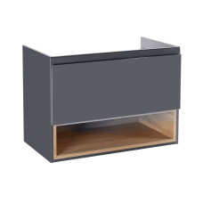 Тумба підвісна Qtap Robin 800х580х437 Graphite/Whitish oak QT1374TPВ8002GWO