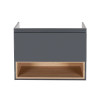 Купити Тумба підвісна Qtap Robin 800х580х437 Graphite/Whitish oak QT1374TPВ8002GWO , QT1374TPВ8002GWO / SD00045862 , в категории Шафи під умивальник , от бренда Qtap  Інтернет-магазин сантехніки ✓ Кращі ціни на ринку ✓ Величезний вибір ✓ Гарантія ✓ Заходь