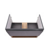 Купити Тумба підвісна Qtap Robin 800х580х437 Graphite/Whitish oak QT1374TPВ8002GWO , QT1374TPВ8002GWO / SD00045862 , в категории Шафи під умивальник , от бренда Qtap  Інтернет-магазин сантехніки ✓ Кращі ціни на ринку ✓ Величезний вибір ✓ Гарантія ✓ Заходь