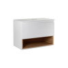 Купить Тумба подвесная Qtap Robin 600х476х470 White/Whitish oak с столешницей QT1379TPН6001WWO , QT1379TPН6001WWO / SD00045863 , в категории Шкафы под умывальник , от бренда Qtap  Интернет-магазин сантехники ✓ Лучшие цены на рынке ✓ Огромный выбор ✓ Гаран