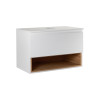 Купить Тумба подвесная Qtap Robin 700х476х437 White/Whitish oak с столешницей QT1379TPН7001WWO , QT1379TPН7001WWO / SD00045864 , в категории Шкафы под умывальник , от бренда Qtap  Интернет-магазин сантехники ✓ Лучшие цены на рынке ✓ Огромный выбор ✓ Гаран