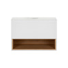 Купить Тумба подвесная Qtap Robin 700х476х437 White/Whitish oak с столешницей QT1379TPН7001WWO , QT1379TPН7001WWO / SD00045864 , в категории Шкафы под умывальник , от бренда Qtap  Интернет-магазин сантехники ✓ Лучшие цены на рынке ✓ Огромный выбор ✓ Гаран