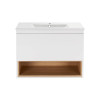 Купити Комплект Qtap Robin 800х580х437 White/Whitish oak тумба підвісна + раковина урізна QT1372TPВ8001WWO , QT1372TPВ8001WWO / SD00045879 , в категории Шафи під умивальник , от бренда Qtap  Інтернет-магазин сантехніки ✓ Кращі ціни на ринку ✓ Величезний в