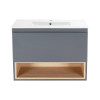 Купити Комплект Qtap Robin 800х580х437 Graphite/Whitish oak тумба підвісна + раковина урізна QT1372TPВ8002GWO , QT1372TPВ8002GWO / SD00045882 , в категории Шафи під умивальник , от бренда Qtap  Інтернет-магазин сантехніки ✓ Кращі ціни на ринку ✓ Величезни