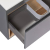 Купити Комплект Qtap Robin 800х580х437 Graphite/Whitish oak тумба підвісна + раковина урізна QT1372TPВ8002GWO , QT1372TPВ8002GWO / SD00045882 , в категории Шафи під умивальник , от бренда Qtap  Інтернет-магазин сантехніки ✓ Кращі ціни на ринку ✓ Величезни