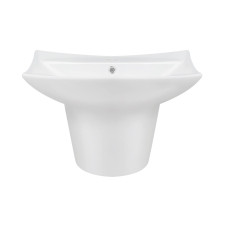 Раковина подвесная моноблок Qtap Presto 600х450х405mm White з донним клапаном QT2411G822W