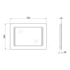 Купити Дзеркало Qtap Leo 500х700 з LED-підсвічуванням кнопковий перемикач, Reverse QT117812086080W , QT117812086080W / SD00046089 , в категории Дзеркала у ванну , от бренда Qtap  Інтернет-магазин сантехніки ✓ Кращі ціни на ринку ✓ Величезний вибір ✓ Гаран