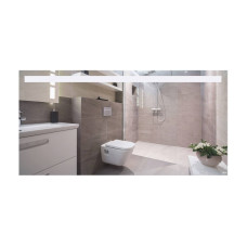 Зеркало Qtap Mideya Modern 1400х700 с LED-подсветкой кнопочный переключатель, QT2078141470140W