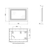Купити Дзеркало Qtap Mideya Quadro 500х700 з LED-підсвічуванням кнопковий перемикач, Reverse QT20781004W , QT20781004W / SD00046155 , в категории Дзеркала у ванну , от бренда Qtap  Інтернет-магазин сантехніки ✓ Кращі ціни на ринку ✓ Величезний вибір ✓ Гар