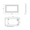 Купить Зеркало Qtap Mideya Quadro 1000х600 с LED-подсветкой кнопочный переключатель, Reverse QT2078141870100W , QT2078141870100W / SD00046157 , в категории Зеркала в ванную , от бренда Qtap  Интернет-магазин сантехники ✓ Лучшие цены на рынке ✓ Огромный вы