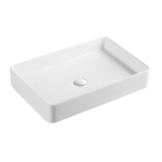 Qtap Tern раковина накладна прямокутна з донним клапаном 600х340х110mm WHITE