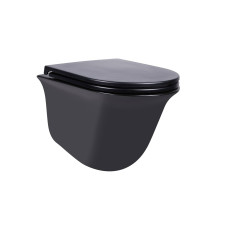 Унитаз подвесной Qtap Virgo безобидковый с сиденьем Soft-close QT1833051ERMB