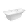 Купити Раковина підвісна моноблок подвійна Qtap Virgo 1000х410х360 White без донного клапана QT1811G760W , QT1811G760W / SD00046566 , в категории Умивальники , от бренда Qtap  Інтернет-магазин сантехніки ✓ Кращі ціни на ринку ✓ Величезний вибір ✓ Гарантія