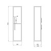 Купить Подвесной пенал Qtap Taurus 350х1450х300 Белый дуб QT2476PP1451RWO , QT2476PP1451RWO / SD00046937 , в категории Пеналы и полупеналы в ванную , от бренда Qtap  Интернет-магазин сантехники ✓ Лучшие цены на рынке ✓ Огромный выбор ✓ Гарантия ✓ Заходите