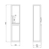 Купити Пенал підвісний Qtap Taurus 350х1450х300 Whitish oak з кошиком для білизни QT2476PP1451KRWO , QT2476PP1451KRWO / SD00046940 , в категории Пенали та напівпенали у ванну , от бренда Qtap  Інтернет-магазин сантехніки ✓ Кращі ціни на ринку ✓ Величезний