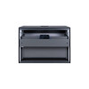 Купити Тумба підвісна Qtap Virgo 700х476х469 Black/White зі стільницею QT1879TPА702BW , QT1879TPА702BW / SD00046968 , в категории Шафи під умивальник , от бренда Qtap  Інтернет-магазин сантехніки ✓ Кращі ціни на ринку ✓ Величезний вибір ✓ Гарантія ✓ Заход