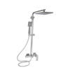 Купити Душова система для кабіни Qtap Capricorn на три споживача (з виливом) 53103KNN Brushed Nickel PVD , QTCAP53103KNN / SD00047515 , в категории Душові системи та панелі , от бренда Qtap  Інтернет-магазин сантехніки ✓ Кращі ціни на ринку ✓ Величезний в