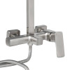 Купити Душова система для кабіни Qtap Capricorn на три споживача (з виливом) 53103KNN Brushed Nickel PVD , QTCAP53103KNN / SD00047515 , в категории Душові системи та панелі , от бренда Qtap  Інтернет-магазин сантехніки ✓ Кращі ціни на ринку ✓ Величезний в