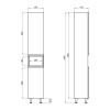 Купити Пенал підлоговий Qtap Robin 350х1950х316 Graphite/Whitish oak QT1376PN1652RGWO , QT1376PN1652RGWO / SD00047713 , в категории Пенали та напівпенали у ванну , от бренда Qtap  Інтернет-магазин сантехніки ✓ Кращі ціни на ринку ✓ Величезний вибір ✓ Гара