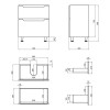 Купить Тумба напольная Qtap Scorpio 710х825х460 Графит QT1473TNВ702G , QT1473TNВ702G / SD00047715 , в категории Шкафы под умывальник , от бренда Qtap  Интернет-магазин сантехники ✓ Лучшие цены на рынке ✓ Огромный выбор ✓ Гарантия ✓ Заходите!
