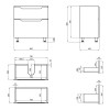 Купити Тумба підлогова Qtap Scorpio 810х825х460 Graphite QT1473TNВ802G , QT1473TNВ802G / SD00047716 , в категории Шафи під умивальник , от бренда Qtap  Інтернет-магазин сантехніки ✓ Кращі ціни на ринку ✓ Величезний вибір ✓ Гарантія ✓ Заходьте!