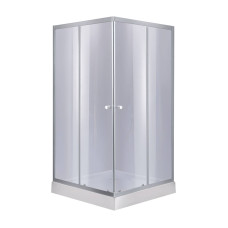 Набір Lidz душова кабіна Wawel SC90x90.SAT.LOW.GR, скло тоноване 4 мм + піддон Mazur