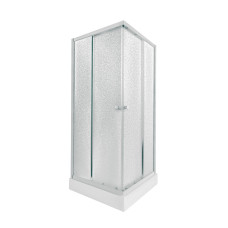 Набір Qtap душова кабіна Presto WHI1099SP5 Pear 1970x900x900 мм + піддон Tern 309912C 90x90x12 см з сифоном