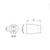 Купити Тримач для ручного душу Qtap Spojeni округлий QT829910842854OB Black Matt , QT829910842854OB / SD00048963 , в категории Кронштейни, тримачі, підключення , от бренда Qtap  Інтернет-магазин сантехніки ✓ Кращі ціни на ринку ✓ Величезний вибір ✓ Гарант