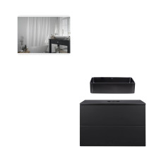 Комплект меблів для ванної Qtap Tern тумба + раковина + дзеркало QT044VI43009