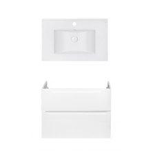 Комплект Qtap тумба підвісна Scorpio 800х585х460 мм White + раковина урізна Albatross E QT71SC43975