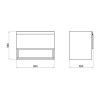 Купити Тумба підвісна Qtap Robin 800х580х500 GRAPHITE/WHITISH OAK QT1374TPВ8002NGWO , QT1374TPВ8002NGWO / SD00050536 , в категории Шафи під умивальник , от бренда Qtap  Інтернет-магазин сантехніки ✓ Кращі ціни на ринку ✓ Величезний вибір ✓ Гарантія ✓ Захо