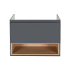 Купити Тумба підвісна Qtap Robin 800х580х500 GRAPHITE/WHITISH OAK QT1374TPВ8002NGWO , QT1374TPВ8002NGWO / SD00050536 , в категории Шафи під умивальник , от бренда Qtap  Інтернет-магазин сантехніки ✓ Кращі ціни на ринку ✓ Величезний вибір ✓ Гарантія ✓ Захо