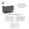 Купити Тумба підвісна Qtap Robin 800х580х500 GRAPHITE/WHITISH OAK QT1374TPВ8002NGWO , QT1374TPВ8002NGWO / SD00050536 , в категории Шафи під умивальник , от бренда Qtap  Інтернет-магазин сантехніки ✓ Кращі ціни на ринку ✓ Величезний вибір ✓ Гарантія ✓ Захо