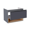 Купити Тумба підвісна Qtap Robin 800х580х500 GRAPHITE/WHITISH OAK QT1374TPВ8002NGWO , QT1374TPВ8002NGWO / SD00050536 , в категории Шафи під умивальник , от бренда Qtap  Інтернет-магазин сантехніки ✓ Кращі ціни на ринку ✓ Величезний вибір ✓ Гарантія ✓ Захо