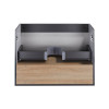 Купити Тумба підвісна Qtap Robin 800х580х500 GRAPHITE/WHITISH OAK QT1374TPВ8002NGWO , QT1374TPВ8002NGWO / SD00050536 , в категории Шафи під умивальник , от бренда Qtap  Інтернет-магазин сантехніки ✓ Кращі ціни на ринку ✓ Величезний вибір ✓ Гарантія ✓ Захо