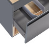 Купити Тумба підвісна Qtap Robin 800х580х500 GRAPHITE/WHITISH OAK QT1374TPВ8002NGWO , QT1374TPВ8002NGWO / SD00050536 , в категории Шафи під умивальник , от бренда Qtap  Інтернет-магазин сантехніки ✓ Кращі ціни на ринку ✓ Величезний вибір ✓ Гарантія ✓ Захо
