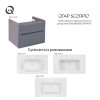 Купить Тумба подвесная Qtap Scorpio 800х585х500 GRAPHITE QT1474TPВ802NG , QT1474TPВ802NG / SD00050540 , в категории Шкафы под умывальник , от бренда Qtap  Интернет-магазин сантехники ✓ Лучшие цены на рынке ✓ Огромный выбор ✓ Гарантия ✓ Заходите!
