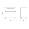 Купити Тумба підлогова  Qtap Scorpio 800х825х500 GRAPHITE QT1473TNВ802NG , QT1473TNВ802NG / SD00050541 , в категории Шафи під умивальник , от бренда Qtap  Інтернет-магазин сантехніки ✓ Кращі ціни на ринку ✓ Величезний вибір ✓ Гарантія ✓ Заходьте!