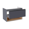 Купити Тумба підвісна Qtap Robin 900х580х500 GRAPHITE/WHITISH OAK QT1374TPВ9002NGWO , QT1374TPВ9002NGWO / SD00050545 , в категории Шафи під умивальник , от бренда Qtap  Інтернет-магазин сантехніки ✓ Кращі ціни на ринку ✓ Величезний вибір ✓ Гарантія ✓ Захо