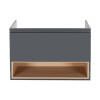 Купити Тумба підвісна Qtap Robin 1000х580х500 GRAPHITE/WHITISH OAK QT1374TPВ1002NGWO , QT1374TPВ1002NGWO / SD00050547 , в категории Шафи під умивальник , от бренда Qtap  Інтернет-магазин сантехніки ✓ Кращі ціни на ринку ✓ Величезний вибір ✓ Гарантія ✓ Зах