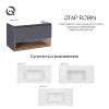 Купити Тумба підвісна Qtap Robin 1000х580х500 GRAPHITE/WHITISH OAK QT1374TPВ1002NGWO , QT1374TPВ1002NGWO / SD00050547 , в категории Шафи під умивальник , от бренда Qtap  Інтернет-магазин сантехніки ✓ Кращі ціни на ринку ✓ Величезний вибір ✓ Гарантія ✓ Зах