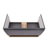 Купити Тумба підвісна Qtap Robin 1000х580х500 GRAPHITE/WHITISH OAK QT1374TPВ1002NGWO , QT1374TPВ1002NGWO / SD00050547 , в категории Шафи під умивальник , от бренда Qtap  Інтернет-магазин сантехніки ✓ Кращі ціни на ринку ✓ Величезний вибір ✓ Гарантія ✓ Зах