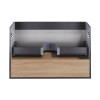 Купити Тумба підвісна Qtap Robin 1000х580х500 GRAPHITE/WHITISH OAK QT1374TPВ1002NGWO , QT1374TPВ1002NGWO / SD00050547 , в категории Шафи під умивальник , от бренда Qtap  Інтернет-магазин сантехніки ✓ Кращі ціни на ринку ✓ Величезний вибір ✓ Гарантія ✓ Зах