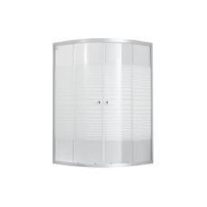 Двери до Lidz Wieza SC80x80.SAT.MID.L Душевая кабина полукруглая, для среднего поддона, высота 175 см, стекло Linie 4 мм, без поддона.