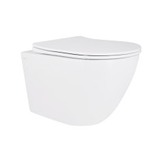 Унитаз подвесной Qtap Robin Mew безобидковый с сиденьем Soft-close QT1333046EUQW